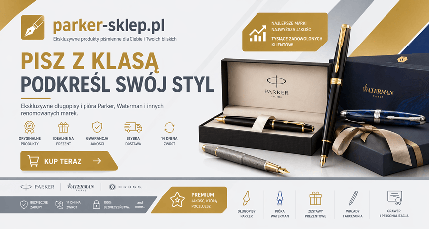 Długopisy Parker i pióra Parker – eleganckie artykuły piśmiennicze, wkłady i zestawy prezentowe w sklepie parker-sklep.pl
